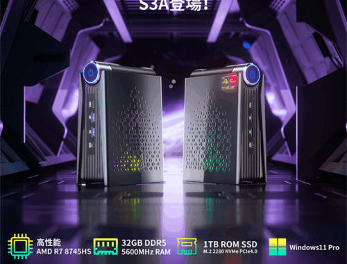 新品 ミニデスクトップパソコン PC ACEMAGIC S3A AMD Ryzen7 8745HS 3画面同時出力 Windows11