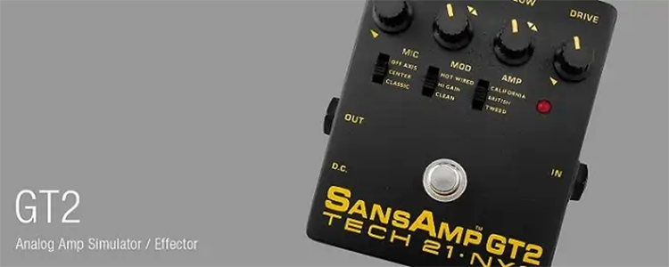 新品 エレキギター エフェクター アンプシミュレーター オーバードライブ ディストーション SANSAMP GT2 TECH21
