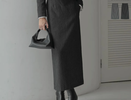 レディース タイトスカート ロング 85~92cm丈 バックスリット サイドファスナー Re:EDIT