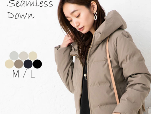 レディース ダウン コート ジャケット ショート シームレス リオマル