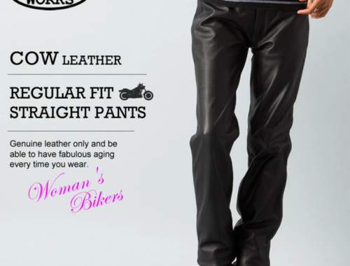 レディース ライダース レザー パンツ 本革 3842 Horn Works