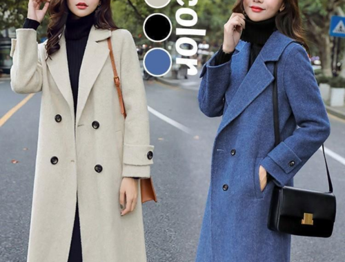 レディース トレンチ コート ラシャ ダブル ロング ルンルンライフ