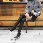 ◎レディース ニーハイ ブーツ ポインテッドトゥ ピンヒール12cm