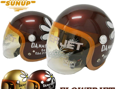 バイク レディース ジェット ヘルメット FLOWERJET GRANDE 花柄 DAMM&RAX