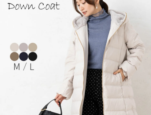 レディース ダウン コート ロング ファー フード 撥水 リオマル