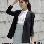 ◎レディース テーラード シングル ジャケット ストライプ DRESS+