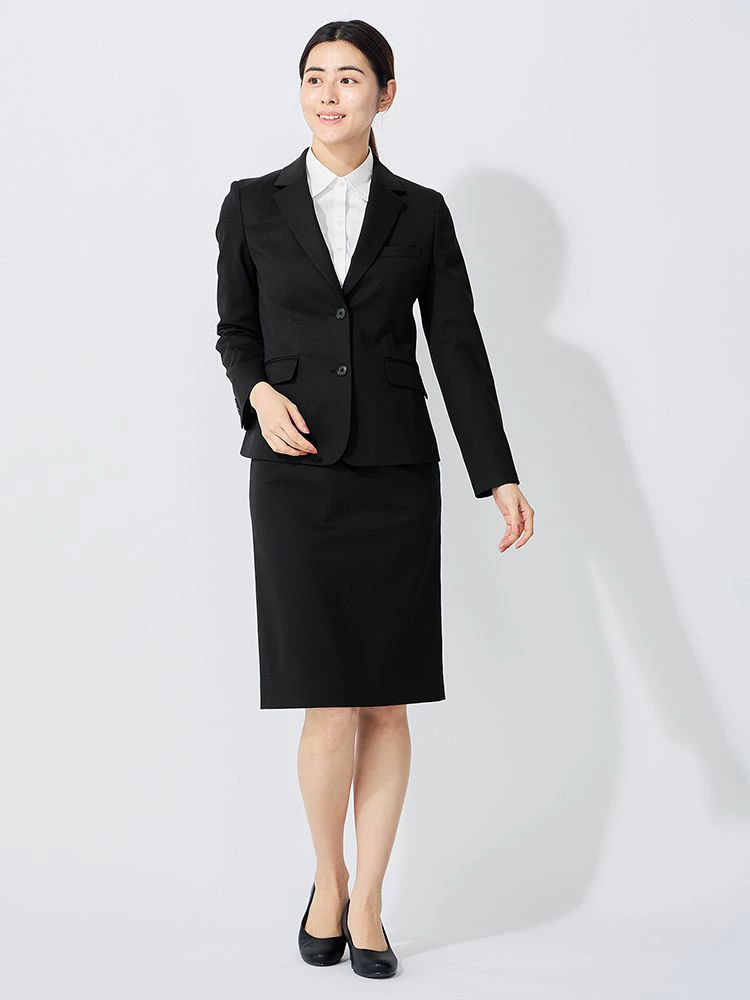 レディース タイトスカート 膝丈 54~59cm丈 バックスリット バックファスナー PSFA