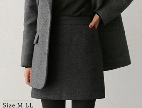 レディース ミニタイトスカート 42~44cm丈 サイドファスナー ONEP STAR