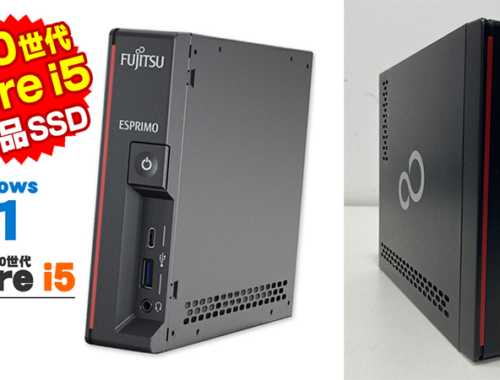 中古 ミニ デスクトップパソコン PC 富士通 ESPRIMO G5010/E 10世代 Core i5-10500T メモリ 16GB SSD 256GB Windows11 WPS Office