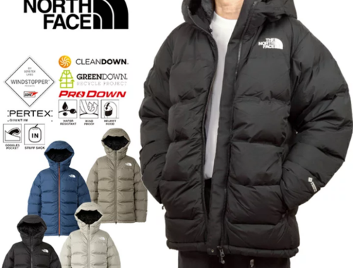 メンズ アウトドア ダウン ジャケット EX Belayer パーカ フード ノースフェイス