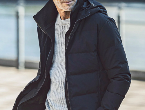 メンズ ダウン ジャケット フード AKM Contemporary