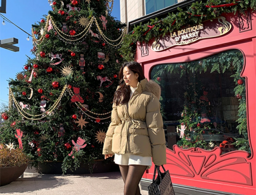 レディース ダウン ジャケット ジャンパー 中綿 ファー DHOLIC