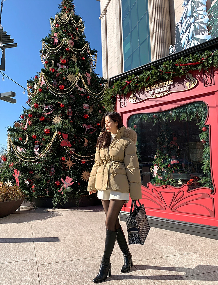 レディース ダウン ジャケット ジャンパー 中綿 ファー DHOLIC