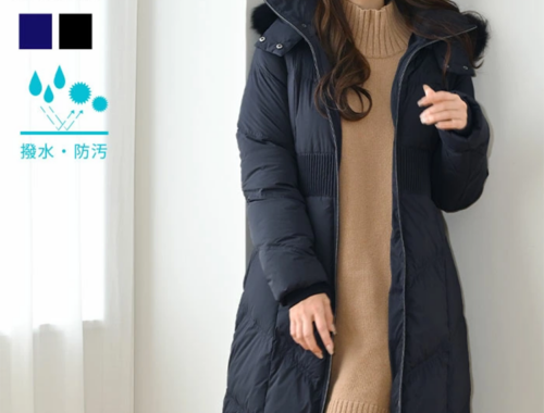 レディース ダウン コート ロング フード ファー eleonor_oz