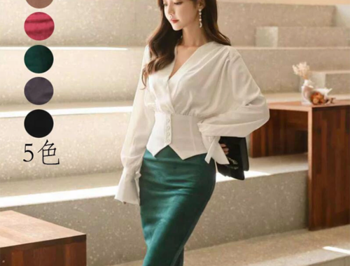 レディース スゥエード タイトスカート 膝丈 60cm丈 バックスリット バックファスナー ゆうのショップ