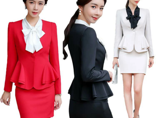 レディース セットアップスーツ ジャケット ミニタイトスカート Luckland