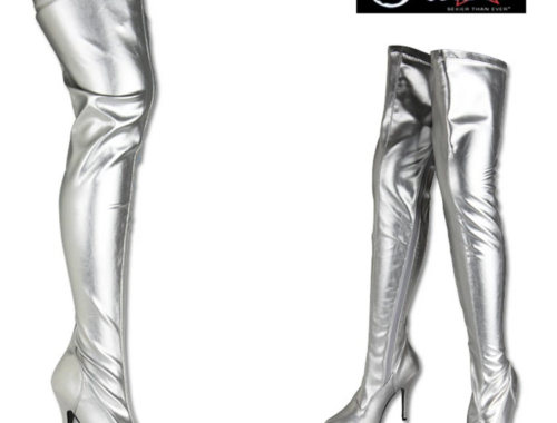 レディース ニーハイ サイハイ ブーツ ポインテッドトゥ ピンヒール12.5cm Pleaser