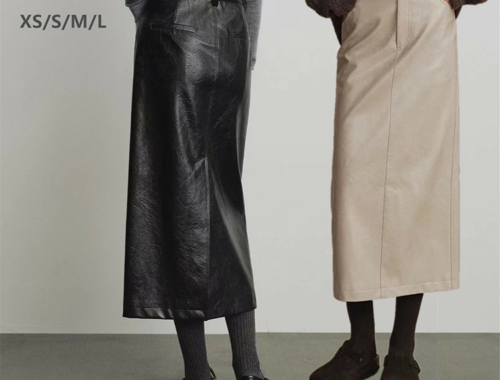 レディース レザー タイトスカート ロング 78~85cm丈 フロントファスナー バックスリット
