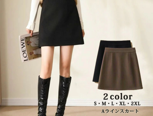 レディース Aライン ミニタイトスカート 41～45cm丈 バックファスナー rs-eshop