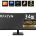 新品 モニター 液晶ディスプレイ MGM34IC02 34型 MAXZEN