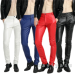 ◎メンズ レザー ライダース 革 パンツ Wuyue