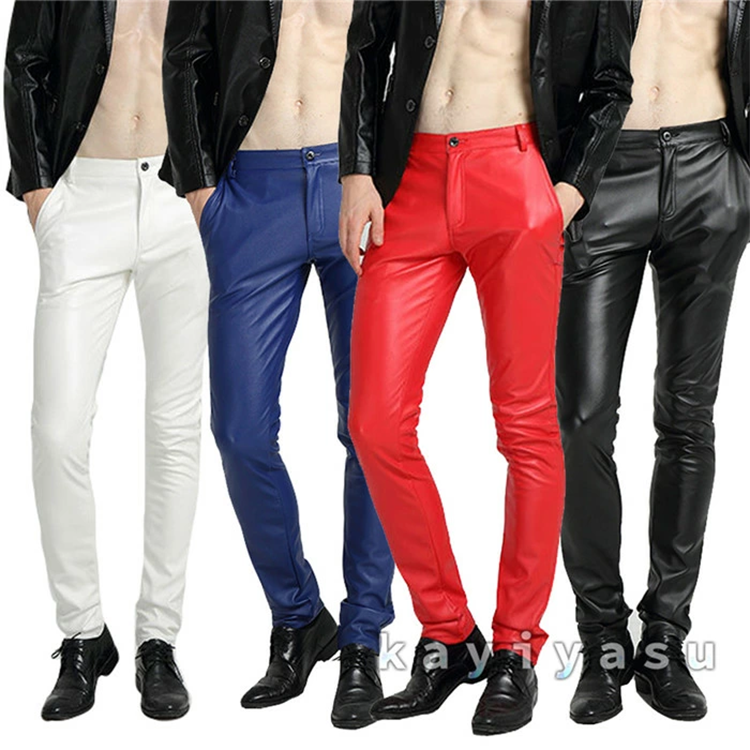メンズ レザー ライダース 革 パンツ Wuyue