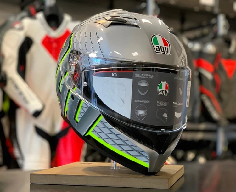 バイク フルフェース ヘルメット AGV K3 JIST Asian Fit FORTIFY GREY