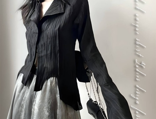 レディース ロングスリーブ ブラウス ワンボタン acta.