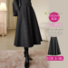 レディース Aライン フレアスカート ロング 81-85cm丈 バックファスナー オフィス K・H・I