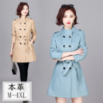 ◎レディーストレンチコート ラムレザー 本革 ロング丈 つげ村 shop