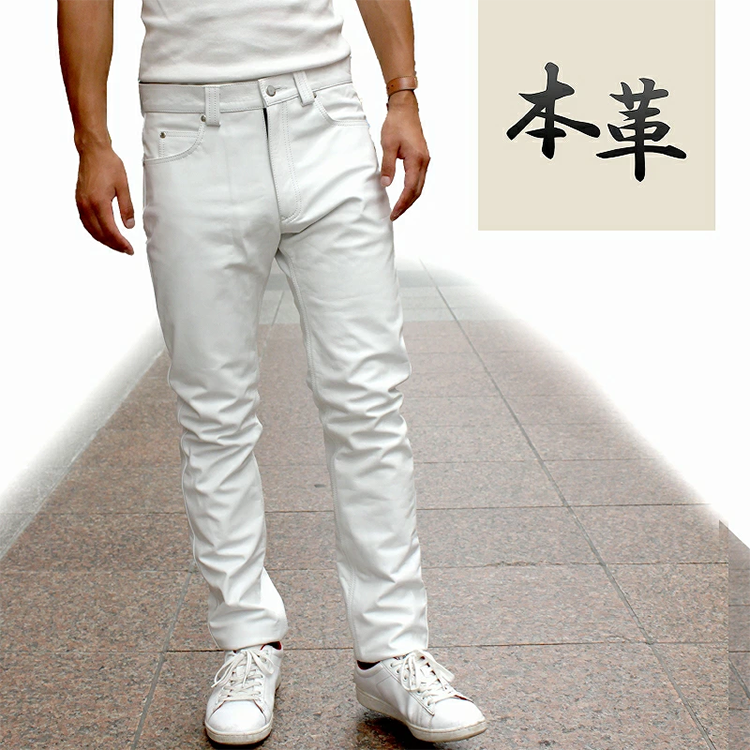 メンズ バイク ライダース パンツ レザー 牛本革 Mo-LAWS mlpt005