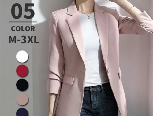 レディース テーラード シングル ジャケット 1つボタン zj-fh-019 Kiraya Shop