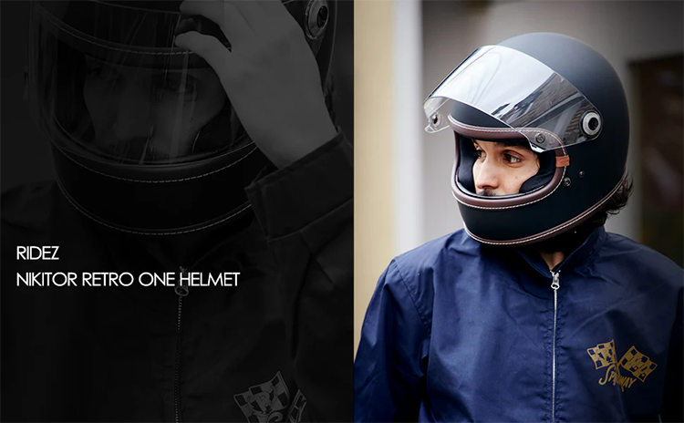 バイク ネオクラシック フルフェース ヘルメット Retro-One NIKITOR