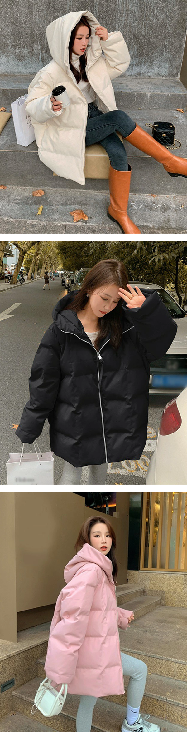 レディース ダウン ジャケット フード ダブルペプラム Leap
