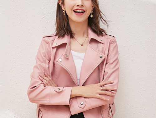 レディース フェイクレザー ライダース ジャケット ショート丈 Leap