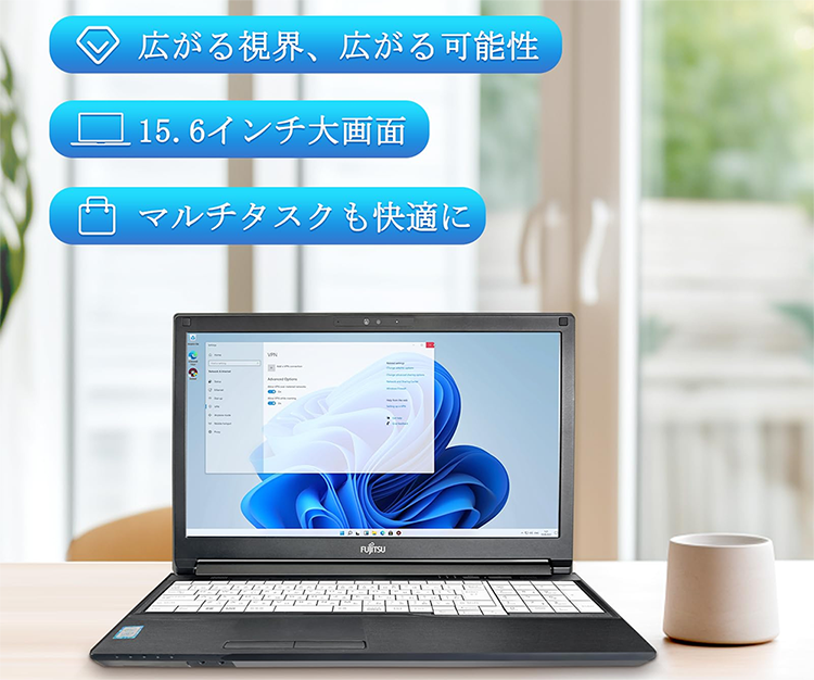 中古 ノートパソコン PC 富士通 LIFEBOOK A5510 10世代 Core i5-10210U メモリ 32GB SSD 960GB Wi-Fi6 15.6型 Windows11 WPS Office