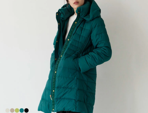 レディース ダウンコート ミディアム丈 フード Filomo