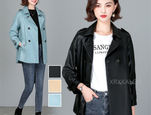 レディース ラムレザー コート ジャケット ダブル 6つボタン 本革 つげ村 shop
