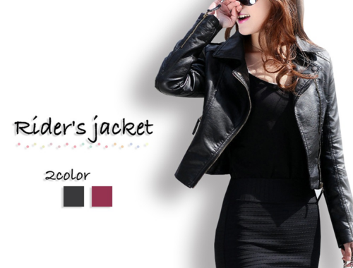 レディース フェイクレザー ライダース ジャケット TOKYO SIC