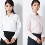 ◎レディース フリル ブラウス 長袖 スキッパーカラー 洋服の青山