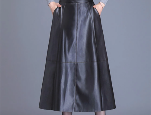 レディース ラムレザー Aライン フレアスカート 本革 ロング丈 70-83cm丈 バックファスナー アオキ商店高森台