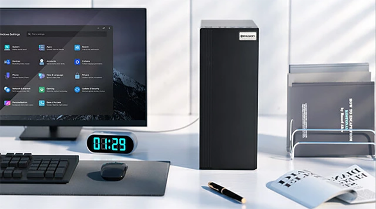 新品 デスクトップパソコン PC IPASON SLIM Windows11 Intel 14世代 Core i7-14700 メモリ 16GB SSD 500GB 有線LAN モニター なし WPS office