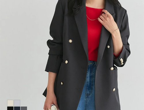 レディース ダブル テーラード ジャケット 6つ釦 Pierrot