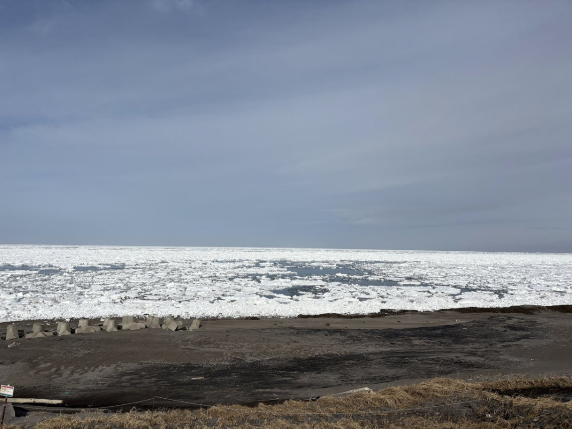 2026/3/5 北海道・浜小清水・フレトイ海岸 流氷再接岸（ほぼ完ぺき）