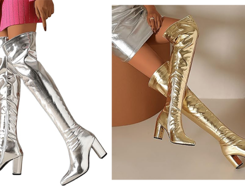 レディース ニーハイ サイハイ ブーツ エナメル ポインテッドトゥ ピンヒール10cm [yueewhu]