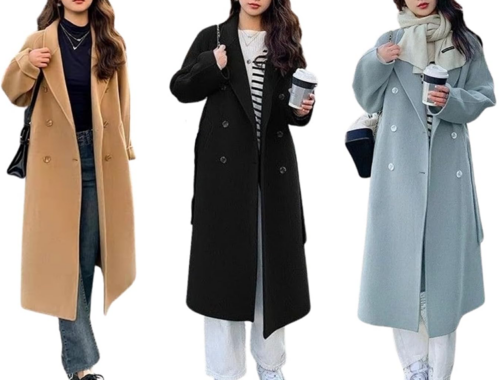 レディース トレンチ コート ロング丈 ダブル 6つボタン ベルト [J-Scott]