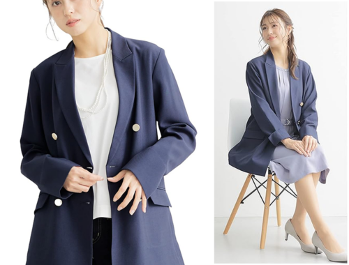 レディース テーラード ダブル ジャケット 6つ釦 [リリヤーノ]