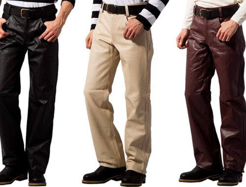 メンズ ライダース レギュラーフィット レザー パンツ 本革 Horn Works 3865 [Liugoo Leathers]