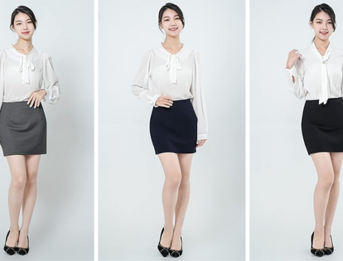 レディース ミニタイトスカート 40cm丈 膝上 バックファスナー スリットなし [syvent]