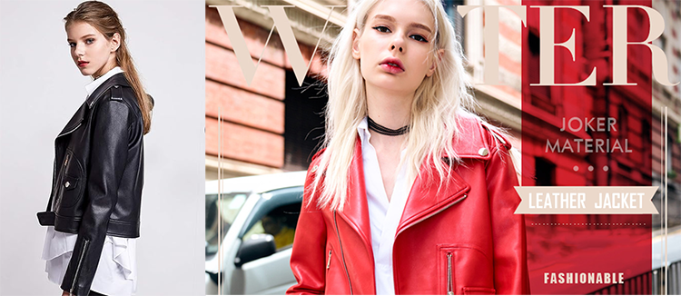 レディース バイク PUレザー ライディング ジャケット ジッパー [LY VAREY LIN]